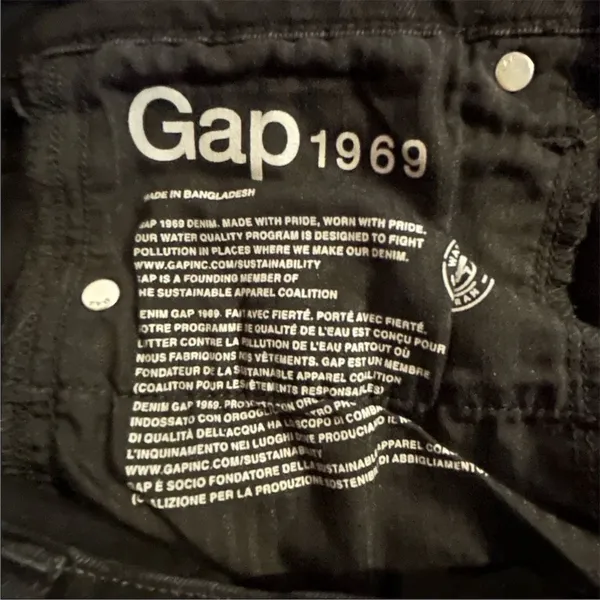 Gap Women's Boyfriend Jeans Size 28 Black Denim Mid‎ Rise 5-Pocket Style - Image 4