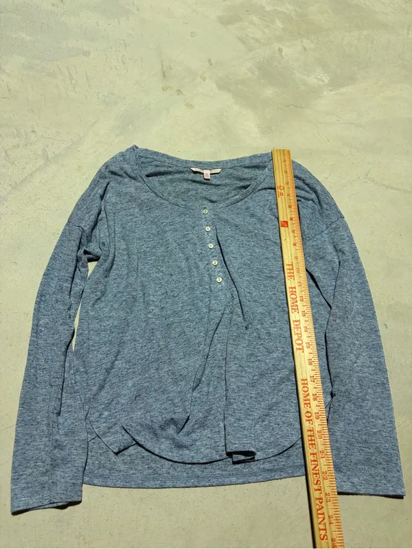 Victoria’s Secret Heather Blue Long-Sleeve pajama Top XS - Image 5