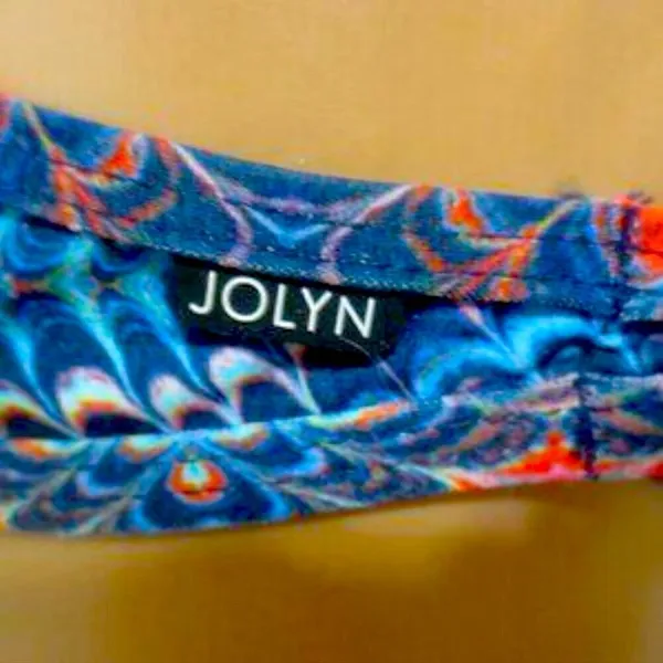 Jolyn Clothing Chole Bikini Top in Rare Retired Peacock Print - Image 3