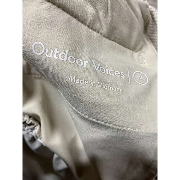 Outdoor Voices Womens RecTrek Pants Beige Tapered Leg Elastic Waist Size Medium - Image 4