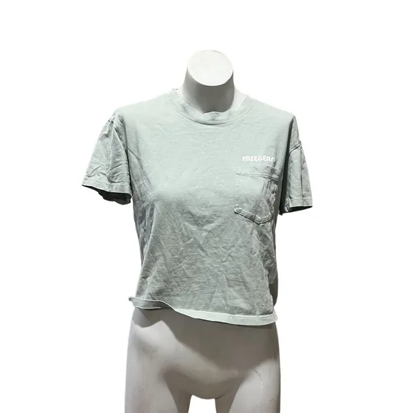 Madewell x Free & Easy Women's Crop T-Shirt Green Size S Graphic Back - Image 3