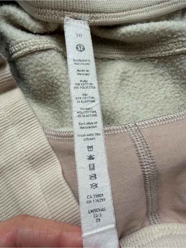 Lululemon Scuba High-Rise Jogger Fleece 28" White Opal Size 10 Off White Sweats - Image 10