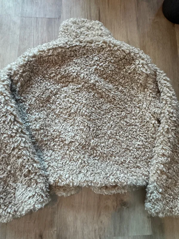 Zara Faux Shearling Hook Closure Jacket Sz Xl - Image 11