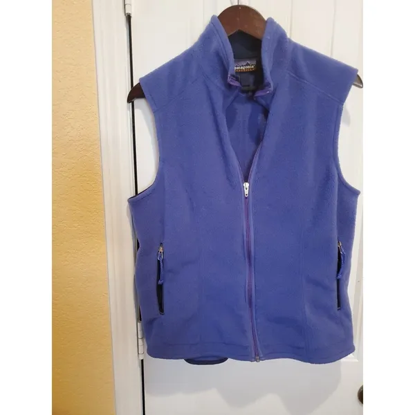 Patagonia Synchilla Vest Women’s LARGE PURPLE Full Zip Sleeveless Coat Outdoor - Image 4
