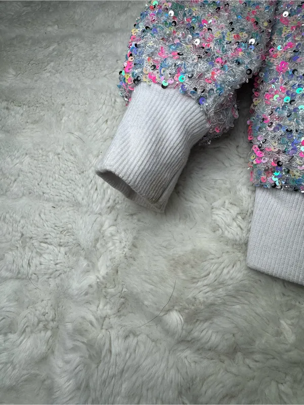 Mila & Rose Sequin Bomber Jacket - Image 3