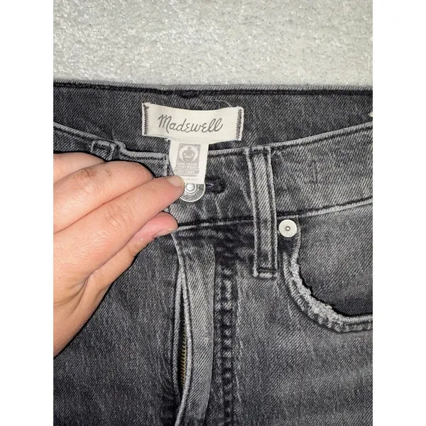 Madewell Jeans Womens‎ 23 Black Washed Balloon Relaxed Tapered High Rise Barrel - Image 2