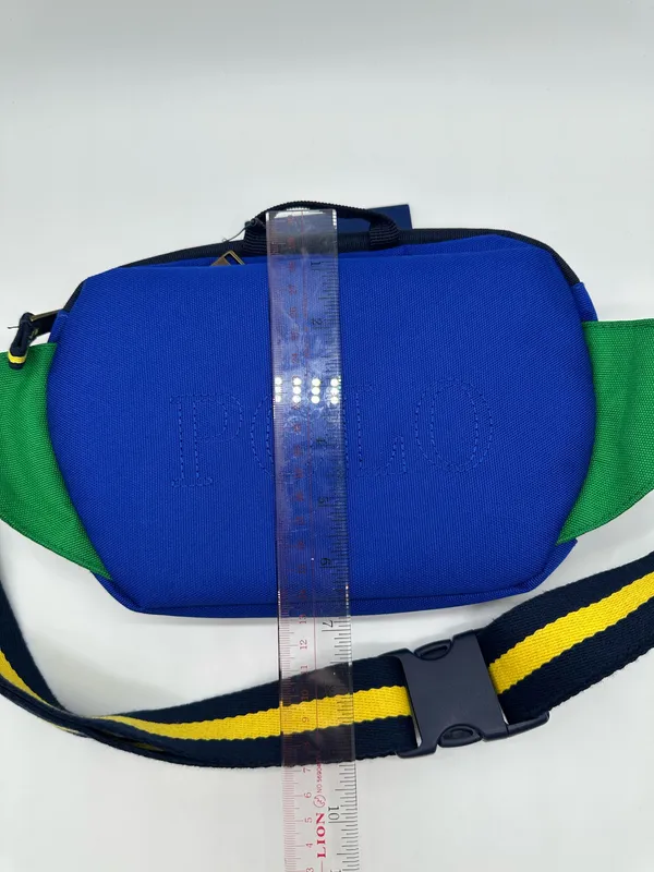 Polo Ralph Lauren Kids Colorblock Waist Bag Fanny Pack Crossbody Blue Red Green - Image 10