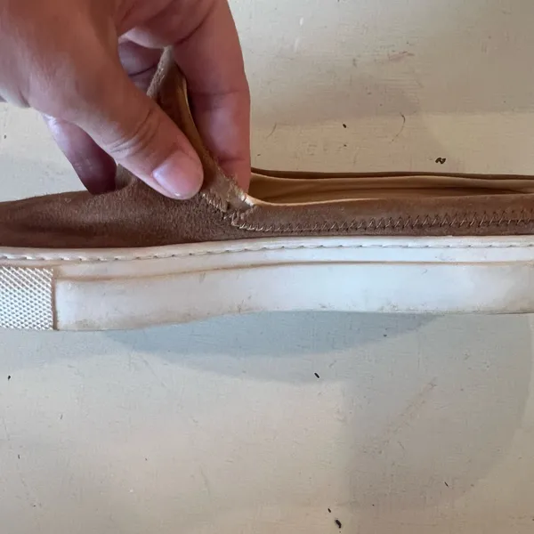 JENNI KAYNE- Suede Mule Slip On Sneakers Honey Tan Brown Size 10 - Image 6