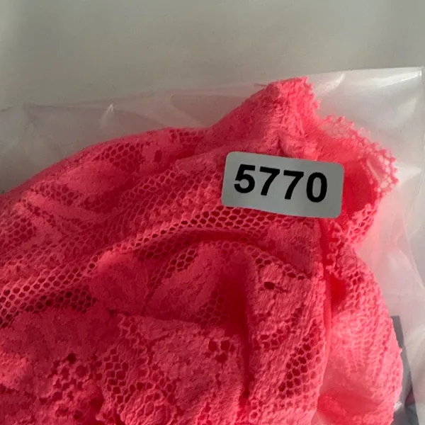 Aerie Real Good Lace Bralette Neon‎ Pink Floral V-Neck Mesh Longline Small - Image 9