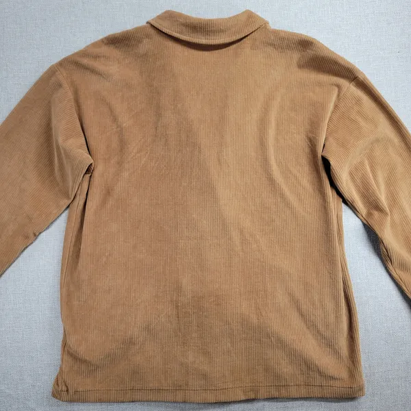 Madewell‎ Redford Womens Corduroy Blazer Jacket Size L Tan Knit Double Breasted - Image 3