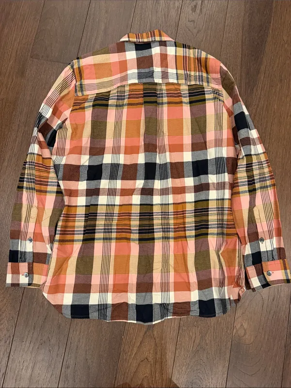 Madewell Pink, Brown, Cream Plaid Button-Down Shirt Women’s Size Medium - C1-616 - Image 8