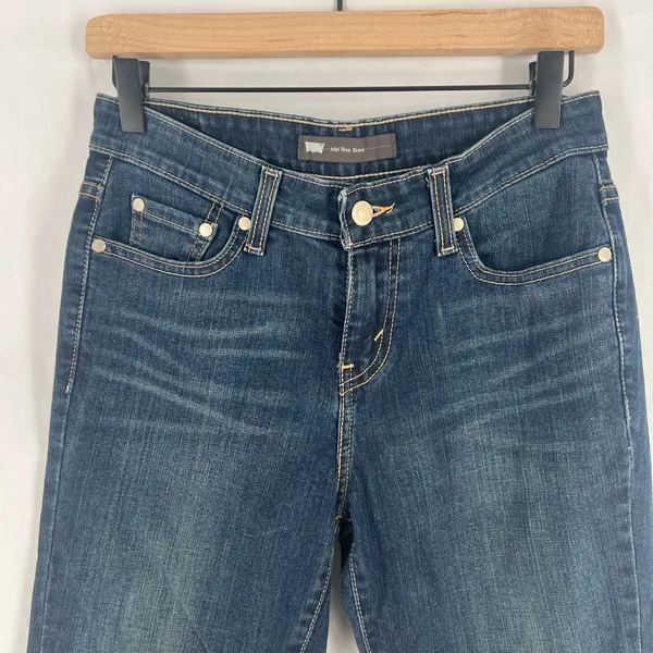 Levi's Skinny Jeans Womens 27 Blue Denim Cotton‎ Stretch Medium Wash Mid Rise - Image 2