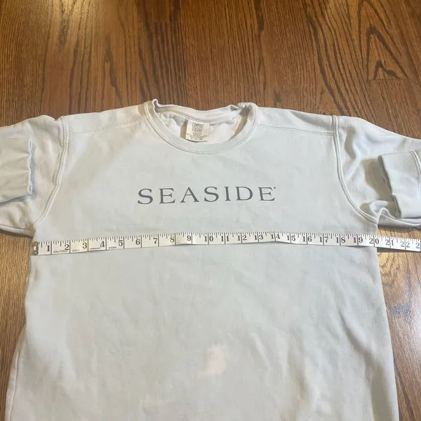 Comfort Colors Seaside Florida Baby Blue Crewneck Sweatshirt Size S (Flawed) - Image 4