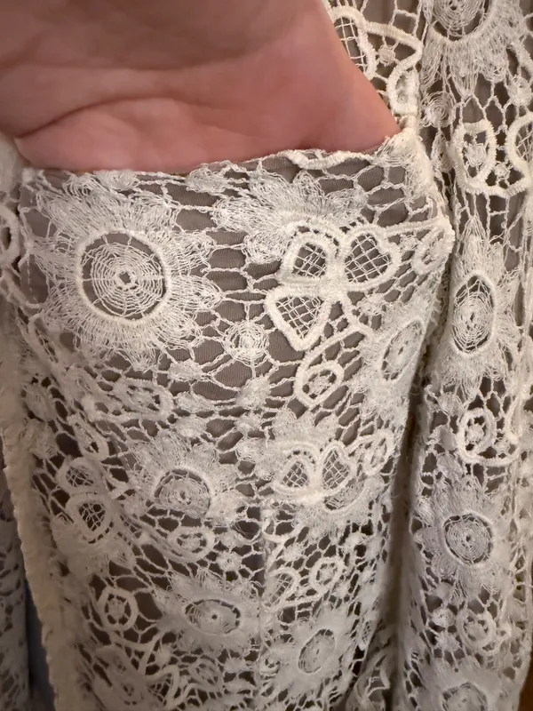 Comme Toi EUC Unique Anthropologie Elegant Lace Women's Jacket with Pockets - Image 4