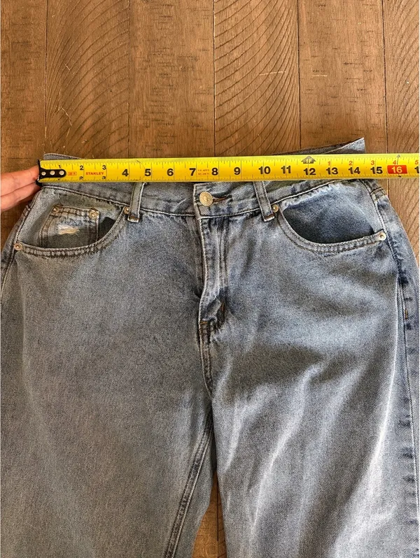 White Fox Boutique Mid Rise Straight Leg Relaxed Jeans Medium Wash Women Medium - Image 11