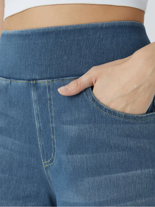 Halara Flex™ High Waisted Pockets Baggy Wide Leg Washed Casual Jeans,Mayan Blue - Image 4