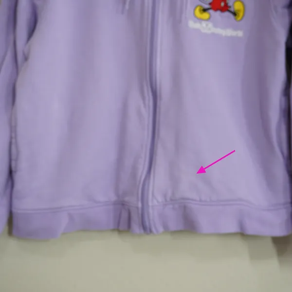 Disney Parks Walt Disney World Mickey Mouse Zip Up Hoodie Purple Women Large - Image 2