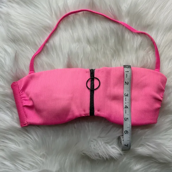 Calzedonia Cobey Hot Pink Ribbed Bikini Set Swimsuit - Image 6