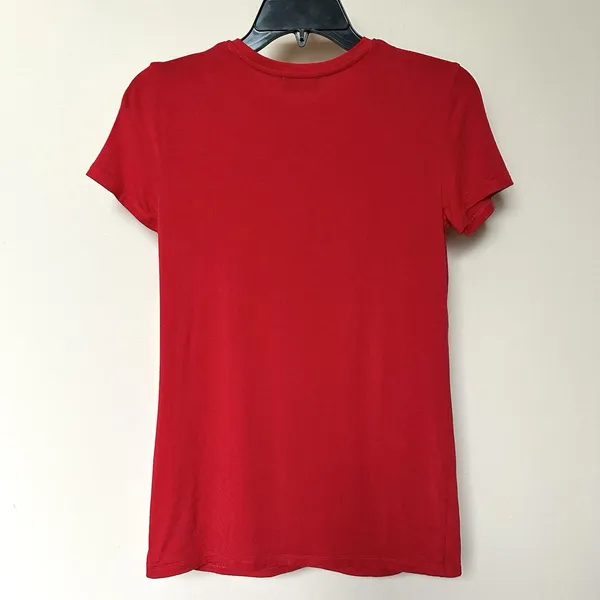 Aritzia Babaton T Shirt Womens XS Short Sleeve Red Long Line Classic Preppy City - Image 3