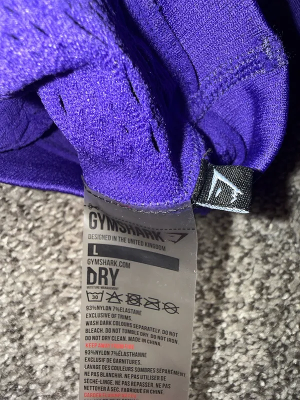 Gymshark Energy Seamless Cropped Leggings in Indigo Purple, Size Large - Image 6