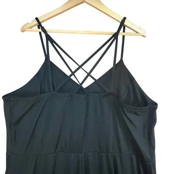 Market & Spruce‎ Women’s Black Alisha Soft Jersey Strappy Long Maxi Dress 2X - Image 4