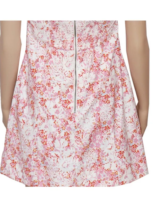 NWT Free People Tomas Mini Dress Floral Printed Strapless Smocked L $128 - Image 7