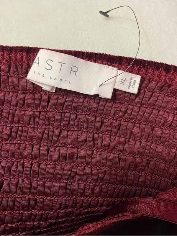 Astr The Label NWT Velvet Corset Cami Top Burgundy Wine Size XL - Image 6