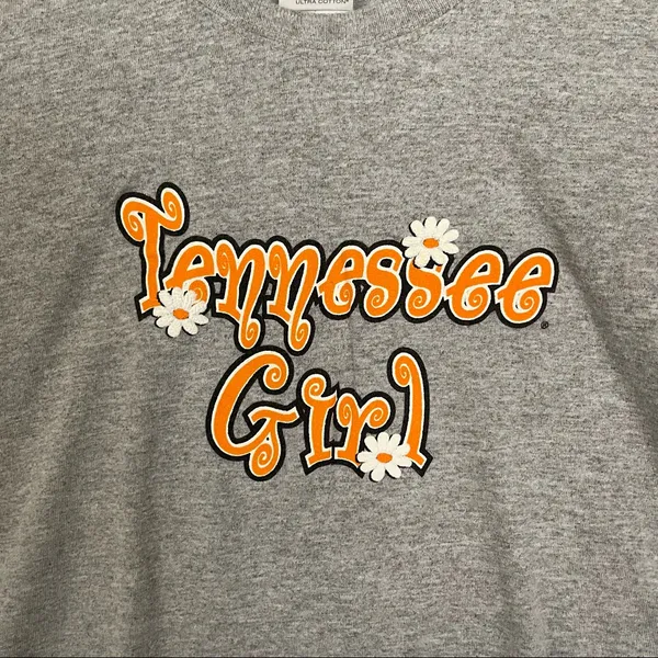 Gildan Vintage Women’s Tennessee Volunteers Flower Baby Tee - Image 2