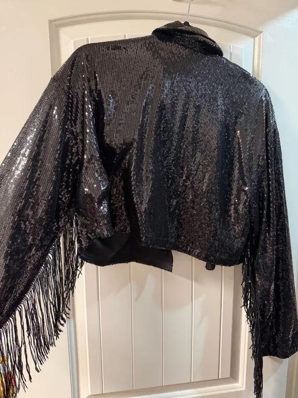 12th Tribe Sequin Fringe Jacket - Image 4
