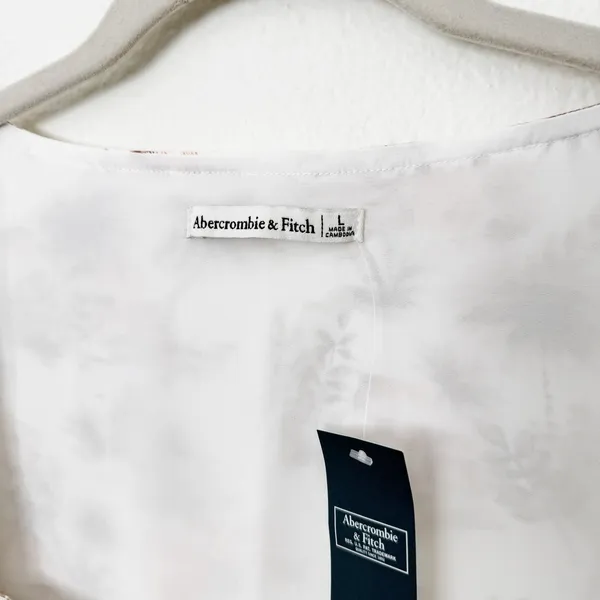 [Abercrombie & Fitch] Tropical Toile Print Sweetheart Neck Crop Top Size Large L - Image 11