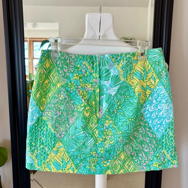 LILLY PULITZER Marigold Skort Green & Yellow Sundance Print - Image 2