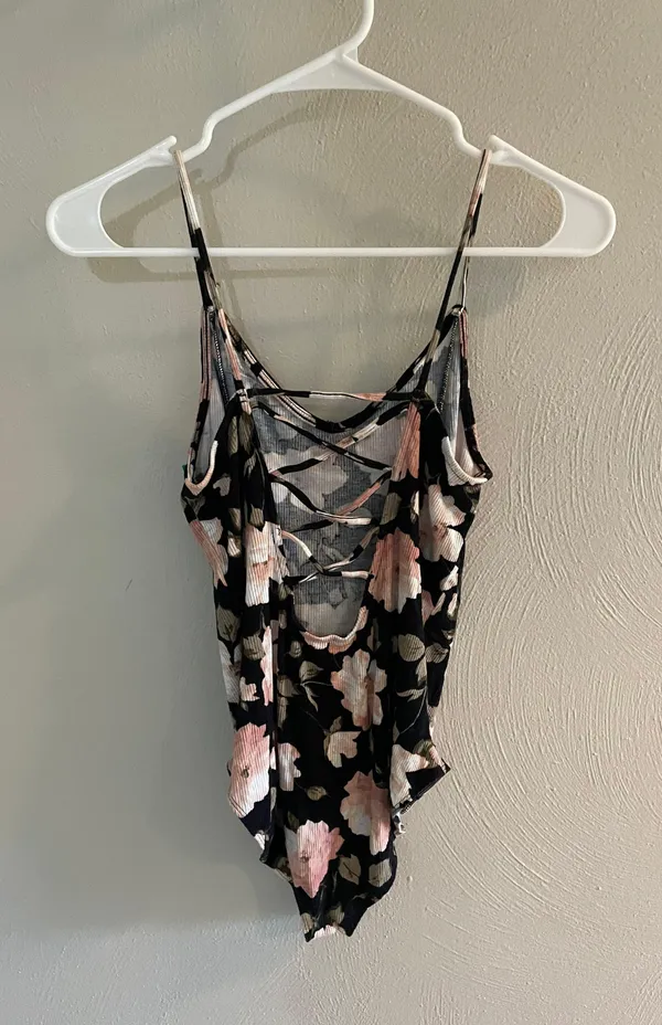 Soft & Sexy American Eagle Ribbed Floral Bodysuit - Image 4
