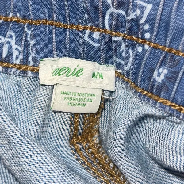 Aerie Cutoff Distressed Shorts Medium Elastic Waist Cowgirl Festival Beach Y2K - Image 3