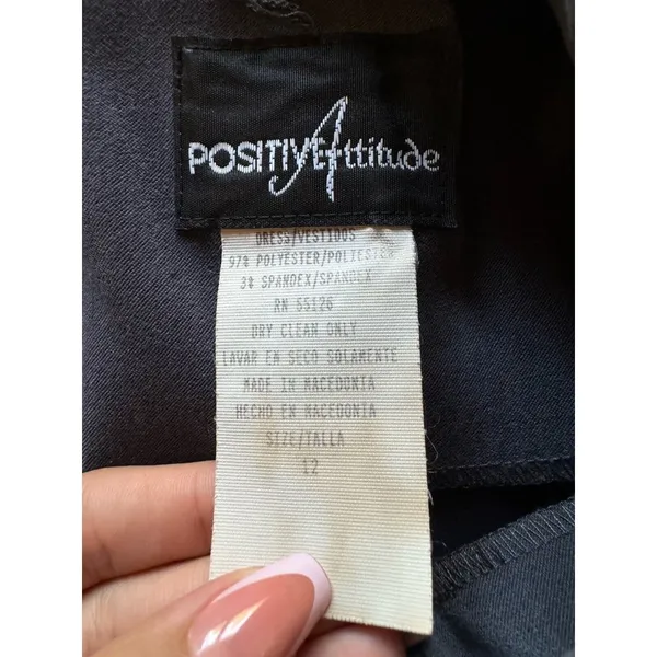 Positive Attitude Long Sleeve‎ Long Dress Size 12 Formal Career Professional VTG - Image 3