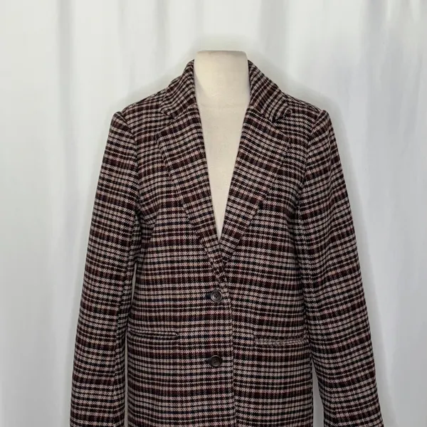ABERCROMBIE & FITCH Heavyweight Wool Blend Blazer Coat Preppy Academia Small - Image 3
