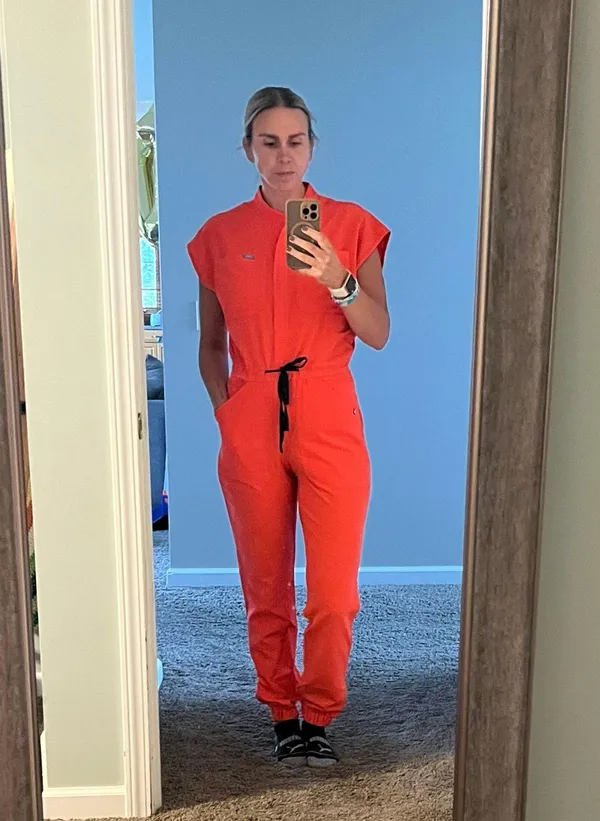 FIGS Firey  Coral Jumpsuit - Image 2