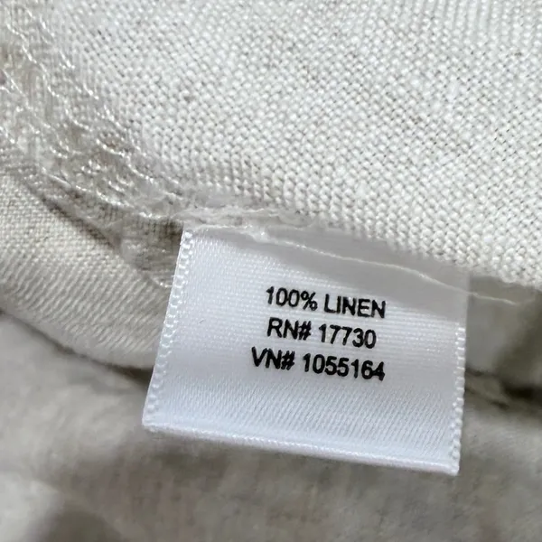 Minimalist 100% Linen Chore Jacket Beige Cherokee XXL Button Up Shacket - Image 4