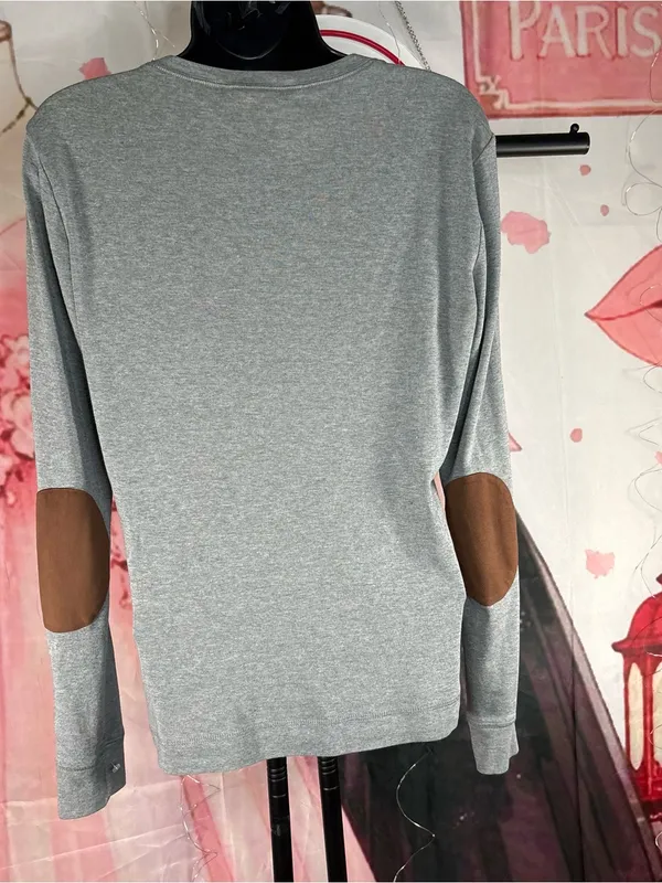 Ralph Lauren Gray Long-Sleeve Crewneck Top Sz L - Image 9