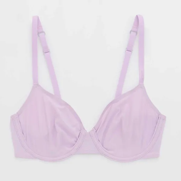 Aerie New SMOOTHEZ Microfiber Underwire Unlined Bra Lavender Lake Size 36C - Image 5