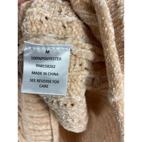 Altar'd State Plush Cable Knit Tan Sweater Size Medium - Image 4