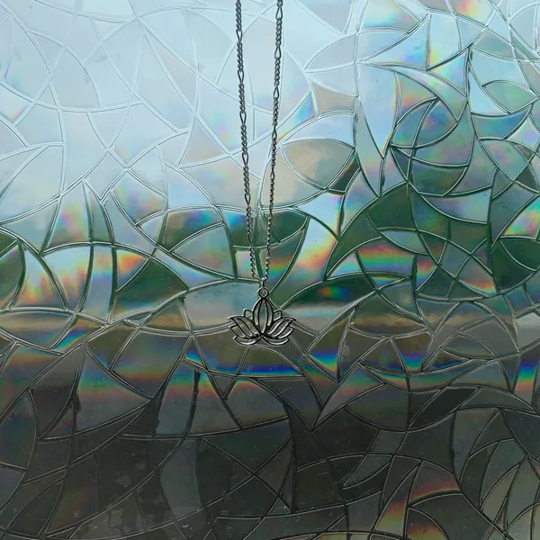 Handmade Silver Lotus Necklace - Image 5