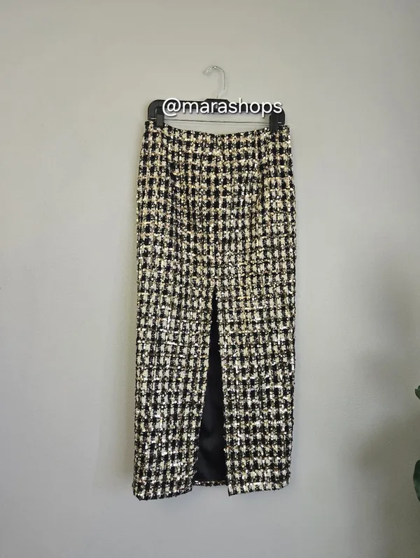 Sau Lee Amelia Skirt Gold Size 8 - Image 7
