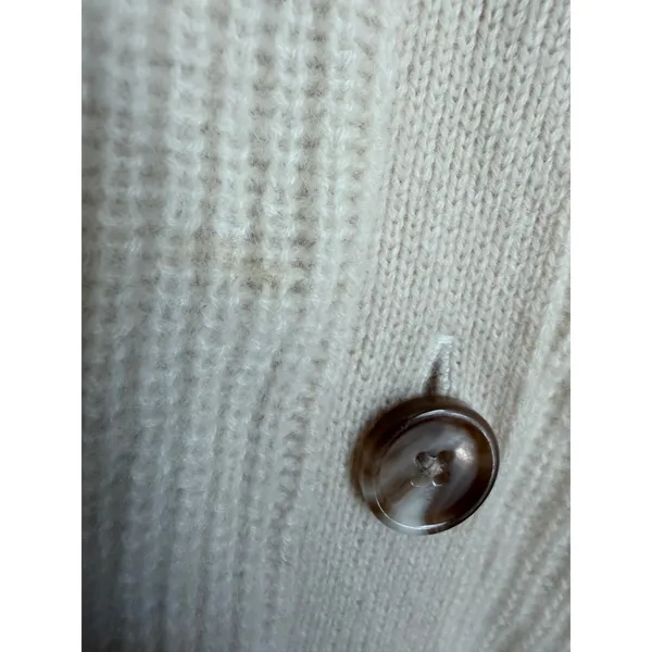 Quince Mongolian Cashmere Oversized Boyfriend Cardigan Sz Med Cream Sweater - Image 10