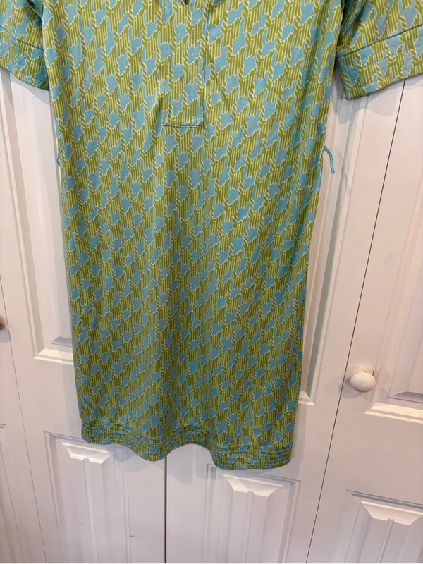 Lilly Pulitzer blue and green silk dress size 2 - Image 5