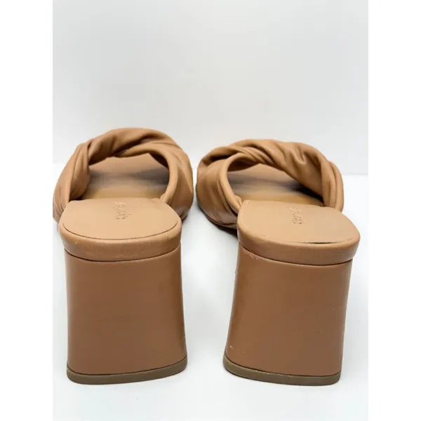 Open Edit Sandals Womens Size 9.5 Brown Edcora Slip On‎ Block Heel Shoes - Image 5