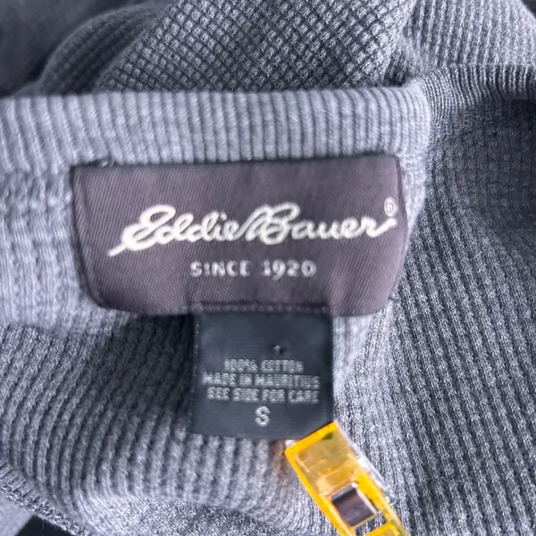 Eddie Bauer Waffle Knit Thermal Shirt‎ Gray Small - Image 6