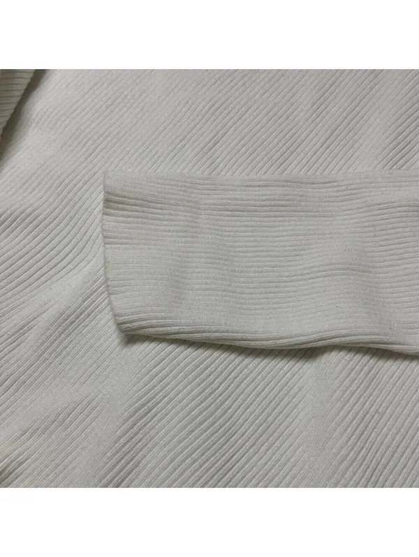 Lauren Ralph Lauren Women's White Turtleneck Sweater Ribbed Long Sleeve Cottom - Image 4