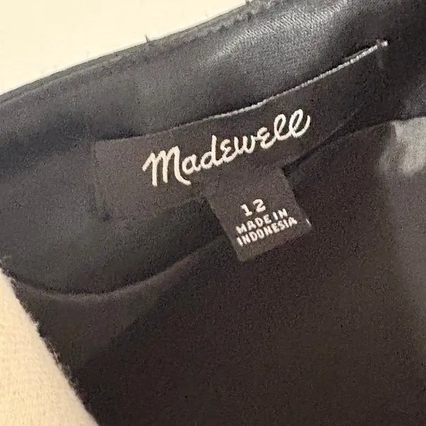 Madewell Black Satin Button Front Vest Sz 12 - Image 5