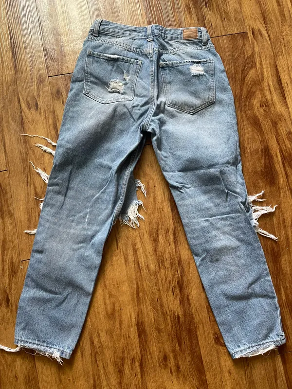 high waisted ripped mom jeans Blue Size 28 - Image 2