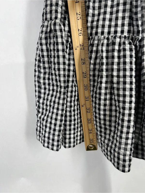 Vineyard Vines Black & White Gingham One-Shoulder Dress - Image 12